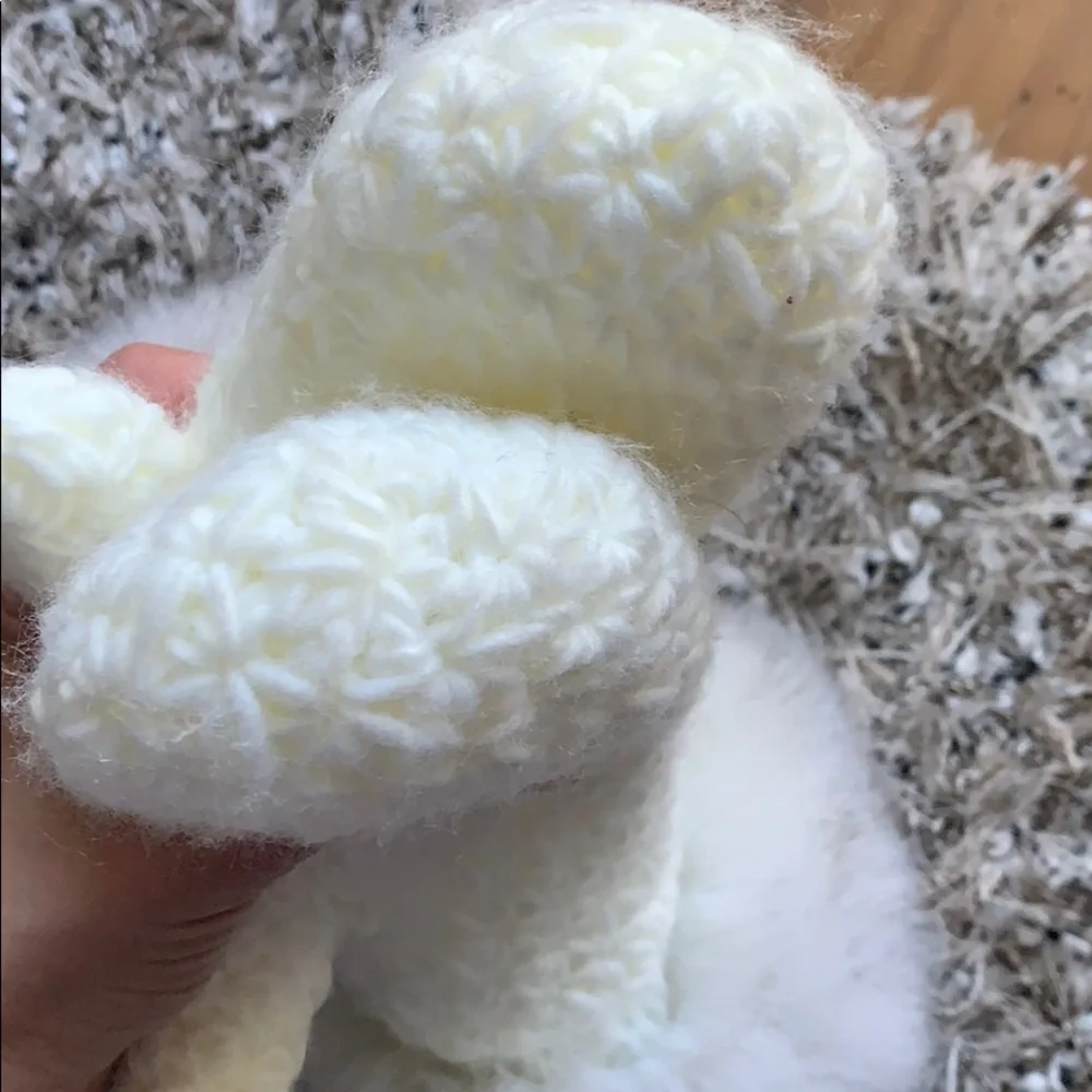 Surrell handmade‎ starfish knit faux fur mittens